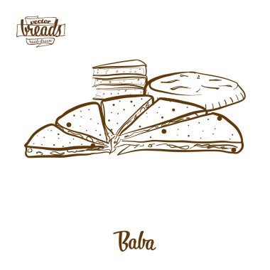 Baba ekmek vektör çizim