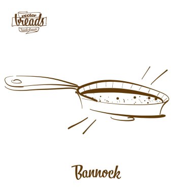Bannock ekmek vektör çizim