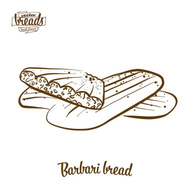 Barbari ekmek vektör çizim