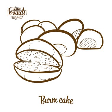 Barm kek ekmek vektör çizim