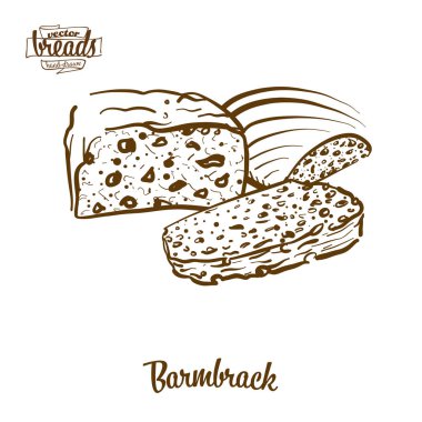 Kışla ekmek vektör çizimi