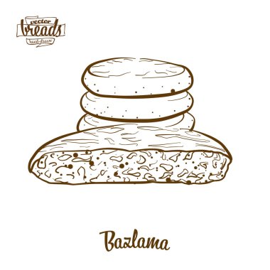 Bazlama ekmek vektör çizimi