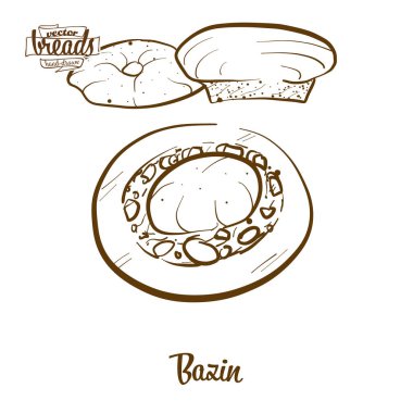 Bazin ekmek vektör çizimi