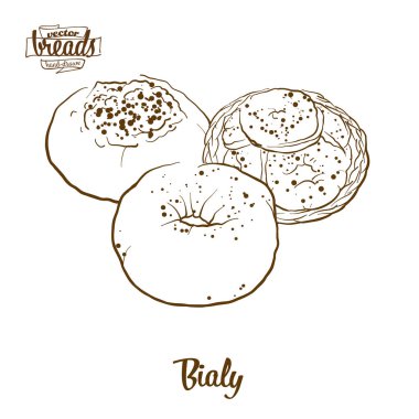 Bialy ekmek vektör çizim