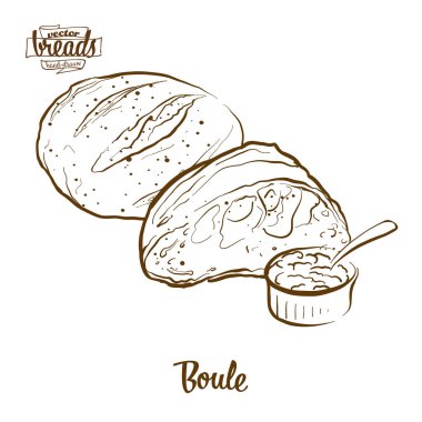 Boule ekmek vektör çizimi