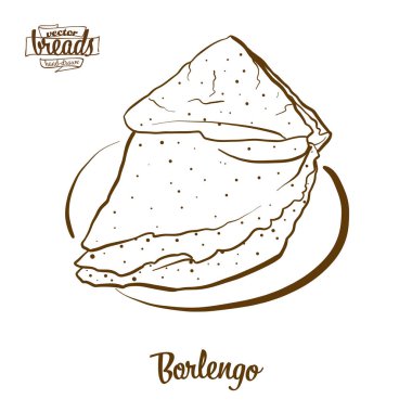 Borlengo ekmek vektör çizimi
