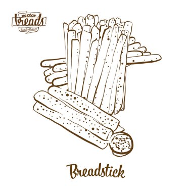 Breadstick ekmek vektör çizim