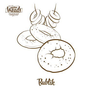 Bublik ekmek vektör çizimi