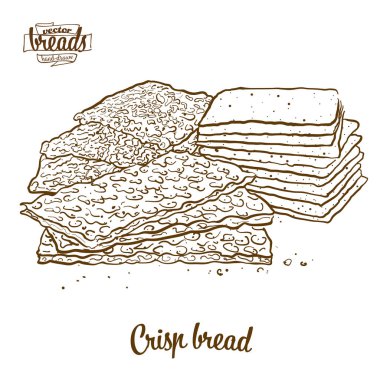 Gevrek ekmek vektör çizim