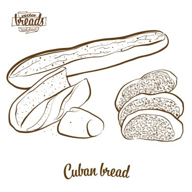 Küba ekmek vektör çizim