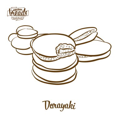Dorayaki ekmek vektör çizimi