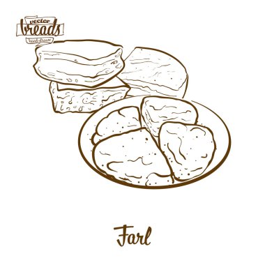 Farl ekmek vektör çizim