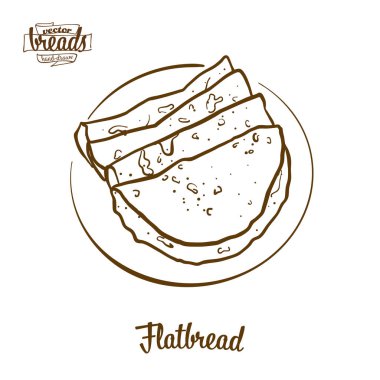 Gözleme ekmek vektör çizim