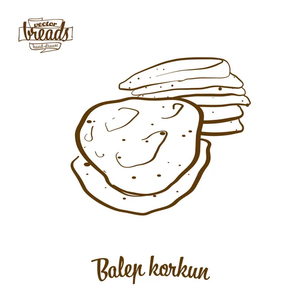 Векторный рисунок хлеба Балепа Коркуна — стоковый вектор