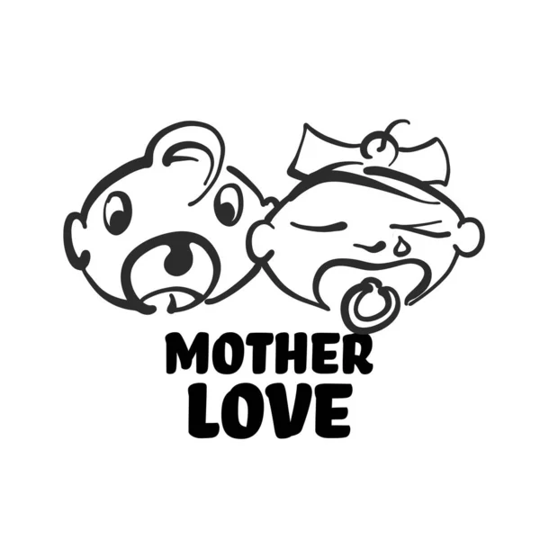 Moeder liefde pictogram — Stockvector