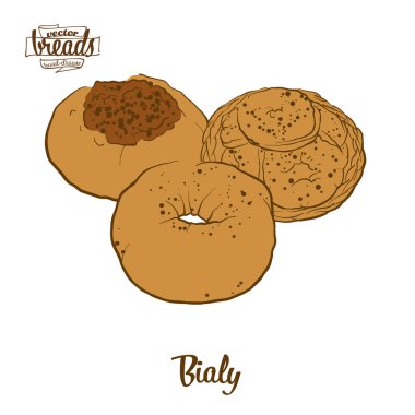 Bialy ekmek renkli çizim