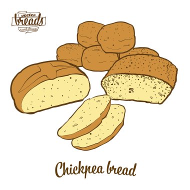 Nohut ekmek renkli çizim