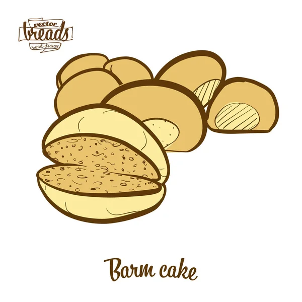 Кольоровий малюнок хліба Барм торт — стоковий вектор