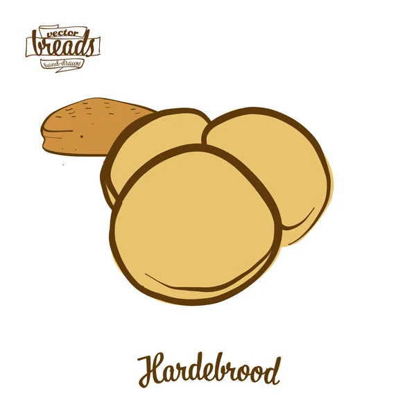 Цветной рисунок хлеба Hardebrood — стоковый вектор