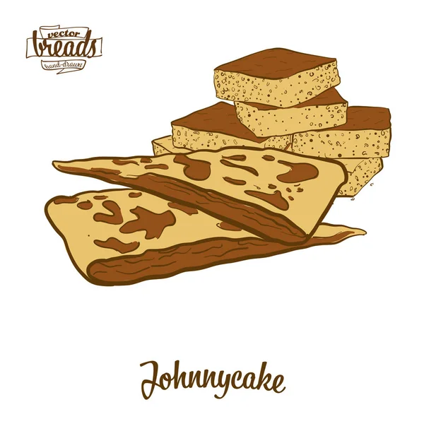 Johnnycake ekmek renkli çizim