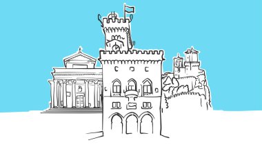 Bratislava Slovakya Lineart Vektör Kroki