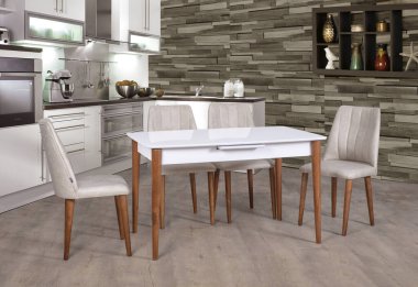 ahşap sehpa sehpası arka planı ve beyaz arka plan