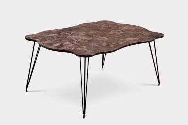 Kahve masası ve beyaz arka plan ve siyah arkaplan