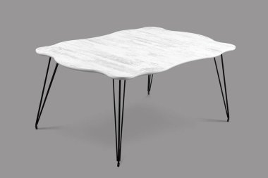 Kahve masası ve beyaz arka plan ve siyah arkaplan