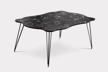 Kahve masası ve beyaz arka plan ve siyah arkaplan