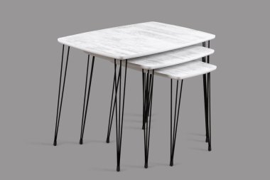 Kahve masası ve beyaz arka plan ve siyah arkaplan