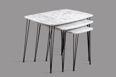 Kahve masası ve beyaz arka plan ve siyah arkaplan