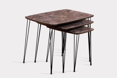 Kahve masası ve beyaz arka plan ve siyah arkaplan