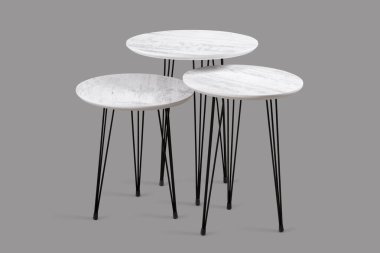 Kahve masası ve beyaz arka plan ve siyah arkaplan