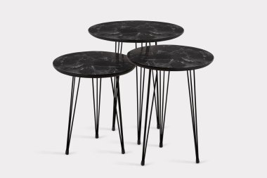 Kahve masası ve beyaz arka plan ve siyah arkaplan