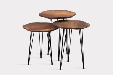 Kahve masası ve beyaz arka plan ve siyah arkaplan