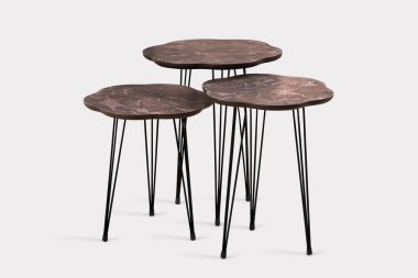 Kahve masası ve beyaz arka plan ve siyah arkaplan