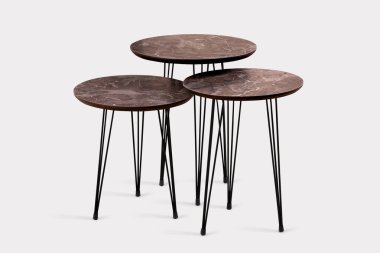 Kahve masası ve beyaz arka plan ve siyah arkaplan