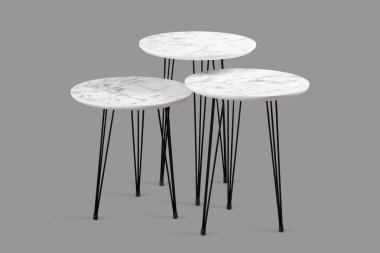 Kahve masası ve beyaz arka plan ve siyah arkaplan