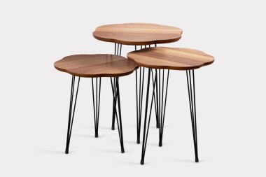 Kahve masası ve beyaz arka plan ve siyah arkaplan