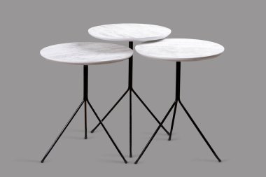 Kahve masası ve beyaz arka plan ve siyah arkaplan