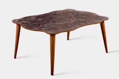 Kahve masası ve beyaz arka plan ve siyah arkaplan