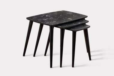 Kahve masası ve beyaz arka plan ve siyah arkaplan