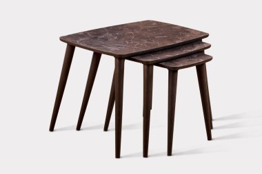 Kahve masası ve beyaz arka plan ve siyah arkaplan