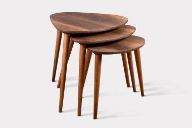 Kahve masası ve beyaz arka plan ve siyah arkaplan