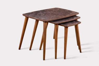 Kahve masası ve beyaz arka plan ve siyah arkaplan