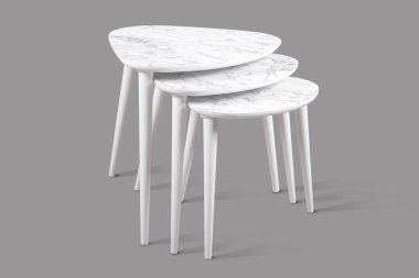 Kahve masası ve beyaz arka plan ve siyah arkaplan