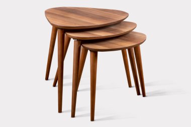 Kahve masası ve beyaz arka plan ve siyah arkaplan