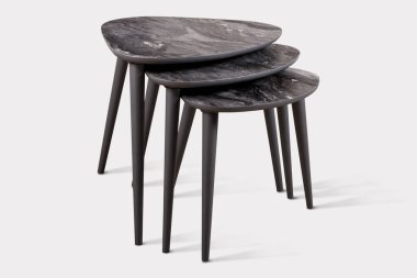 Kahve masası ve beyaz arka plan ve siyah arkaplan