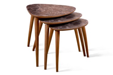 Kahve masası ve beyaz arka plan ve siyah arkaplan