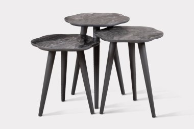 Kahve masası ve beyaz arka plan ve siyah arkaplan